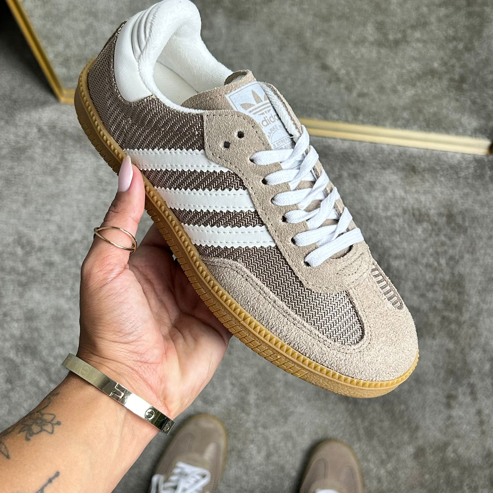 Tênis SMB - Cardboard Areia - Couro legítimo