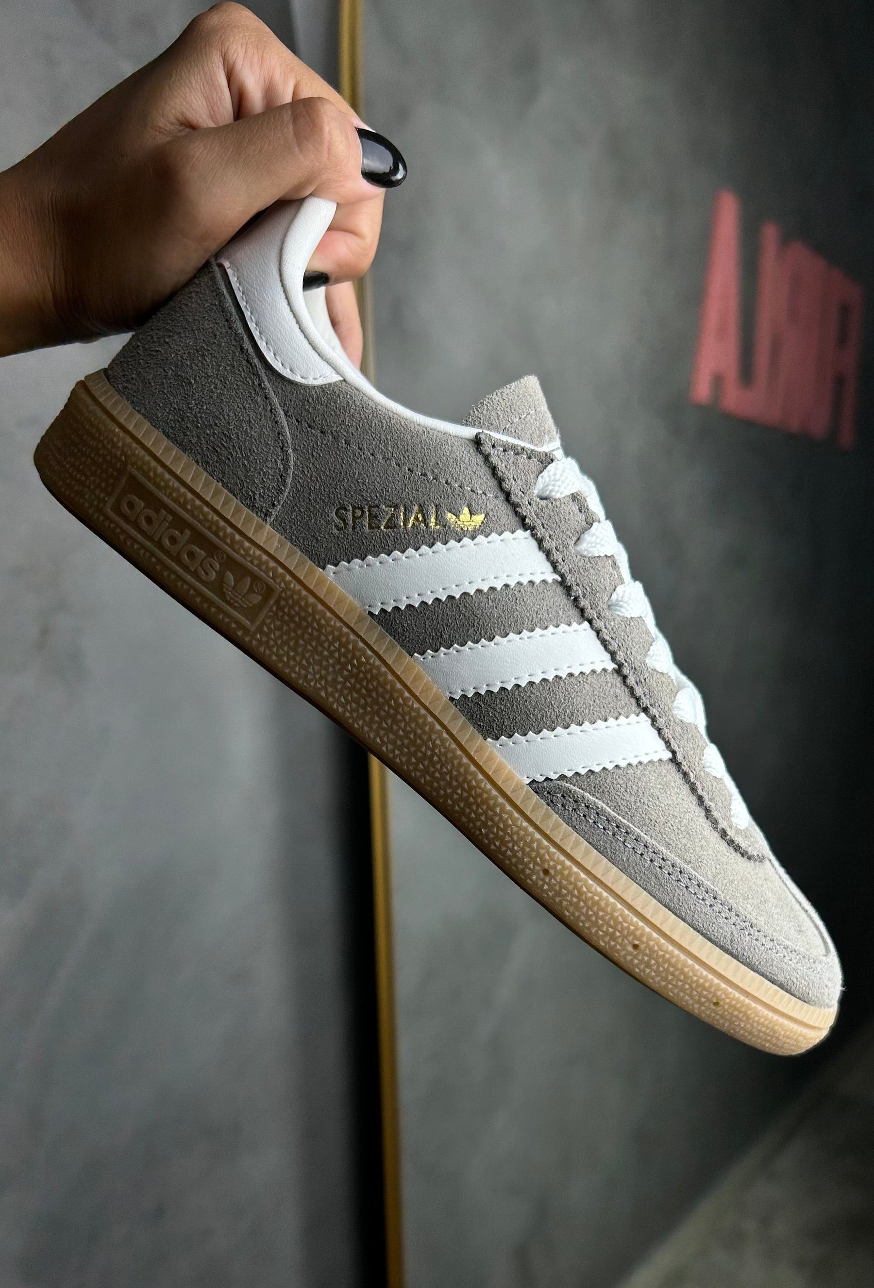 Tênis SPZ - Cinza e Branco - Couro Legítimo