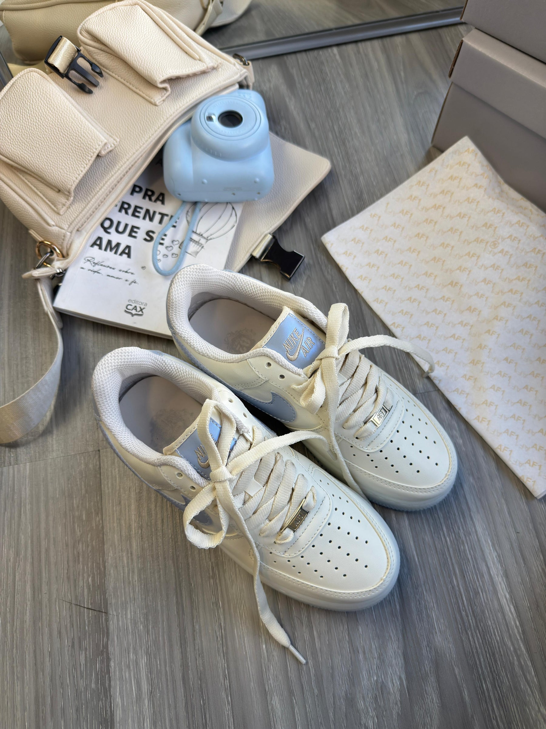Tênis AF1 - Blue Metalic