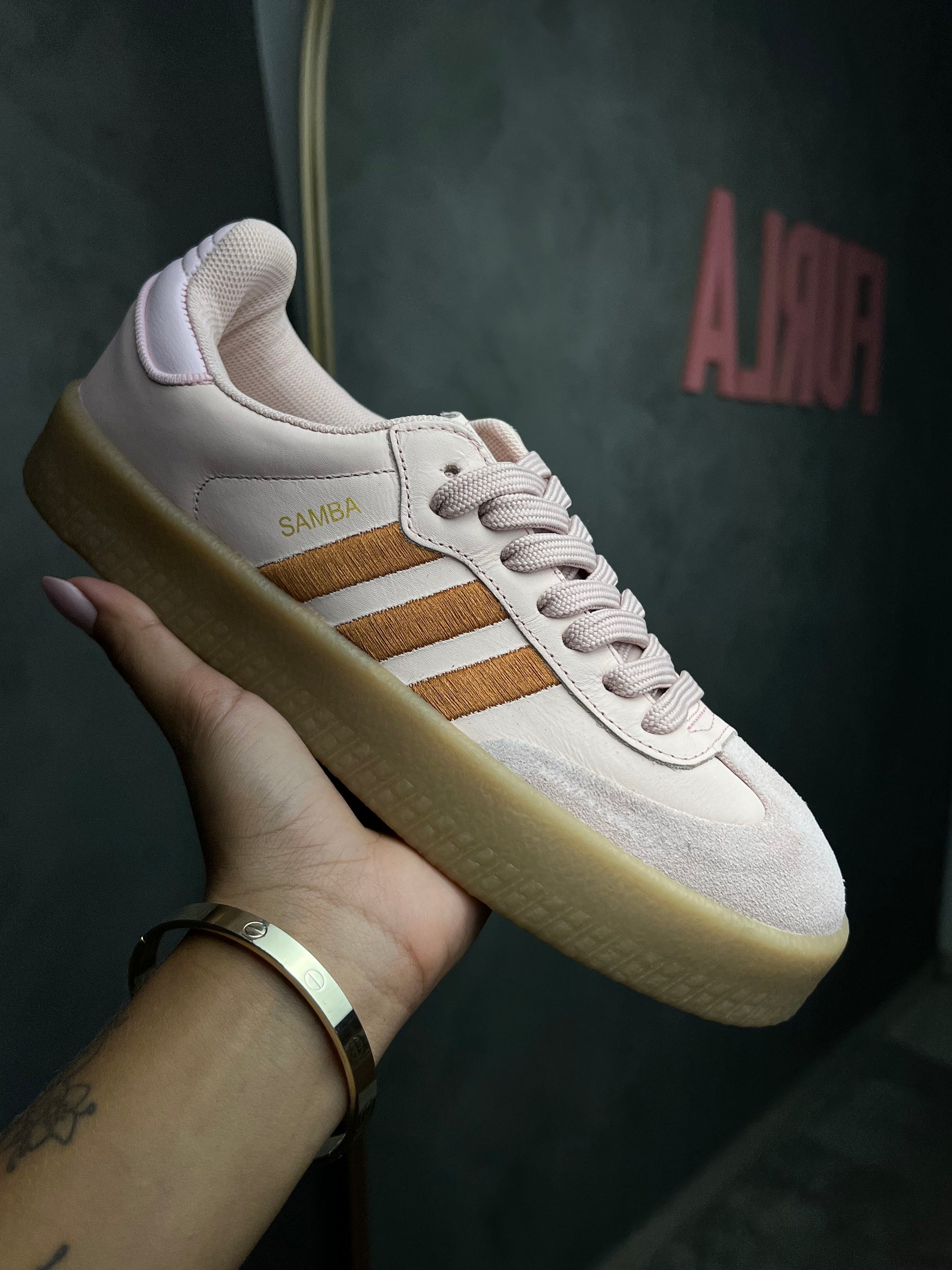 Tênis SMB Plataforma - Rosê -Couro legítimo