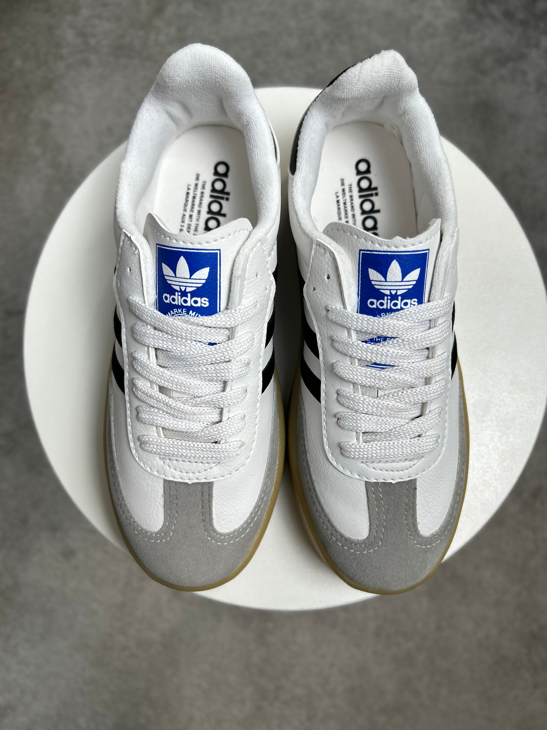 Tênis SMB Plataforma - Branco e Preto - Couro Eco