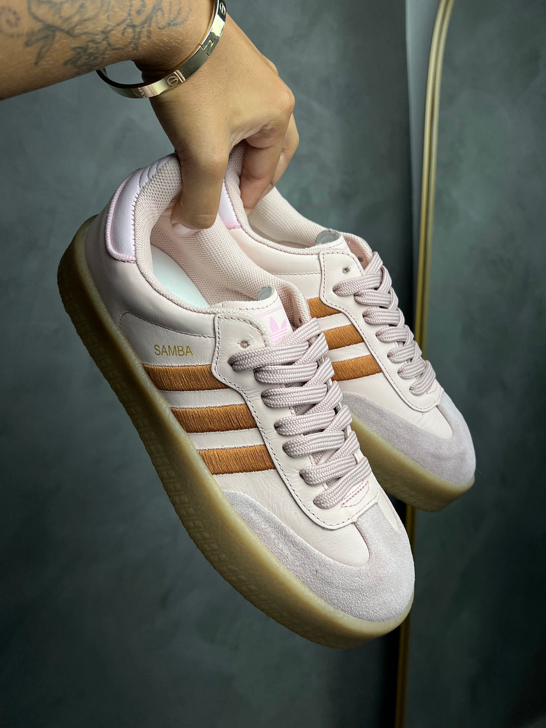 Tênis SMB Plataforma - Rosê -Couro legítimo