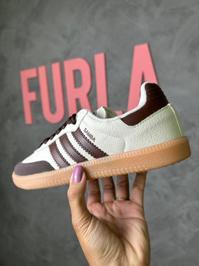 Tênis SMB - Off e Café - Couro Eco