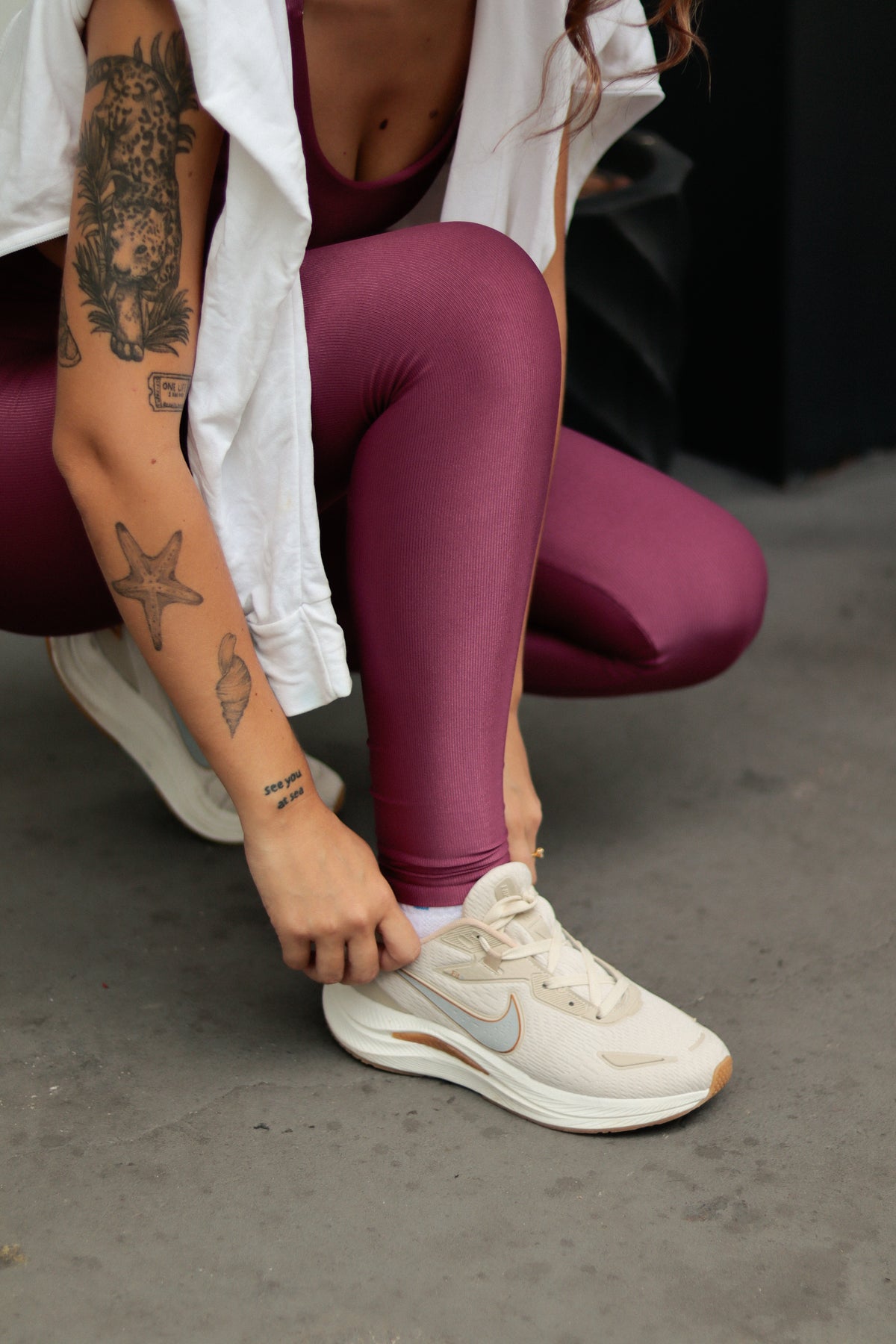 Tênis Nk Fit+ - Bege e Dourado