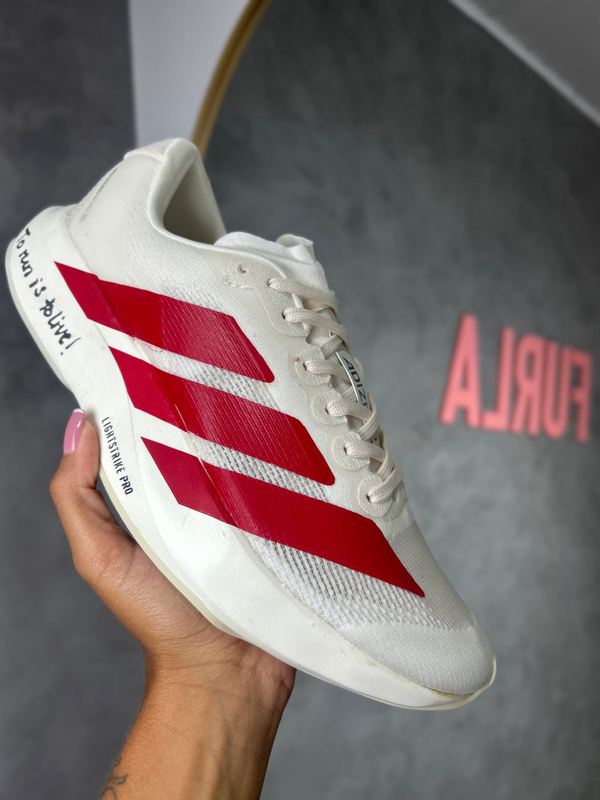 Tênis Adizero SL - Branco e Vermelho
