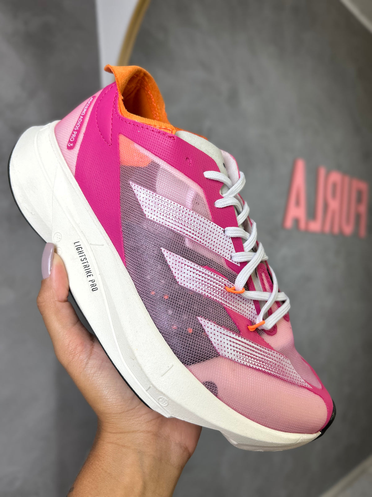 Tênis Adizero Pro3 - Pink e Laranja