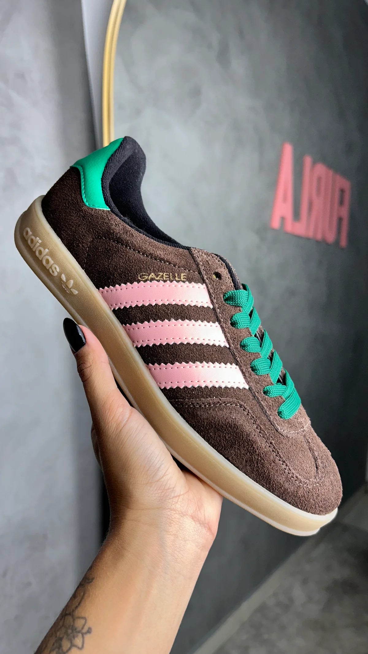 Tênis GZL - Café Pink - Couro Eco