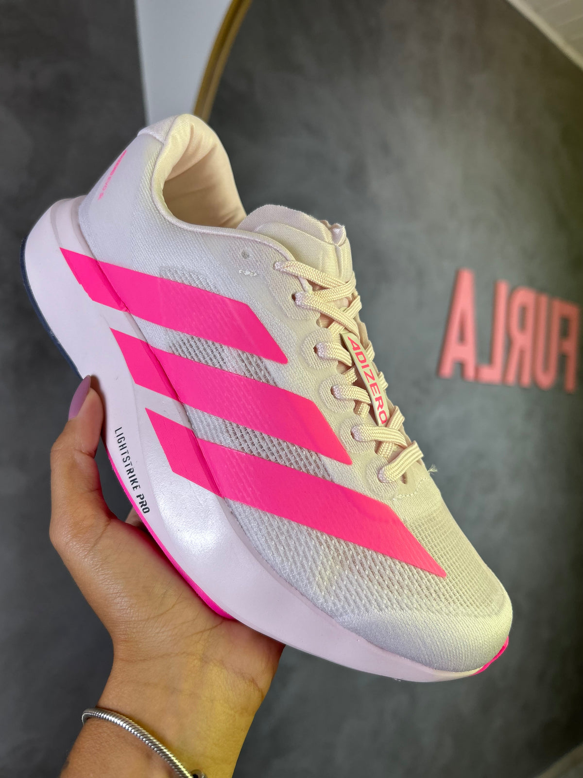 Tênis Adizero Rosa bebê e Pink