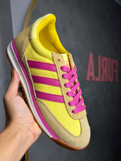 SL72 - Yellow Pink - Couro Legítimo