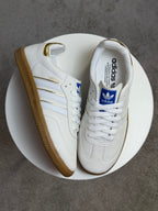 Tênis SMB - Branco e Dourado - Couro Eco