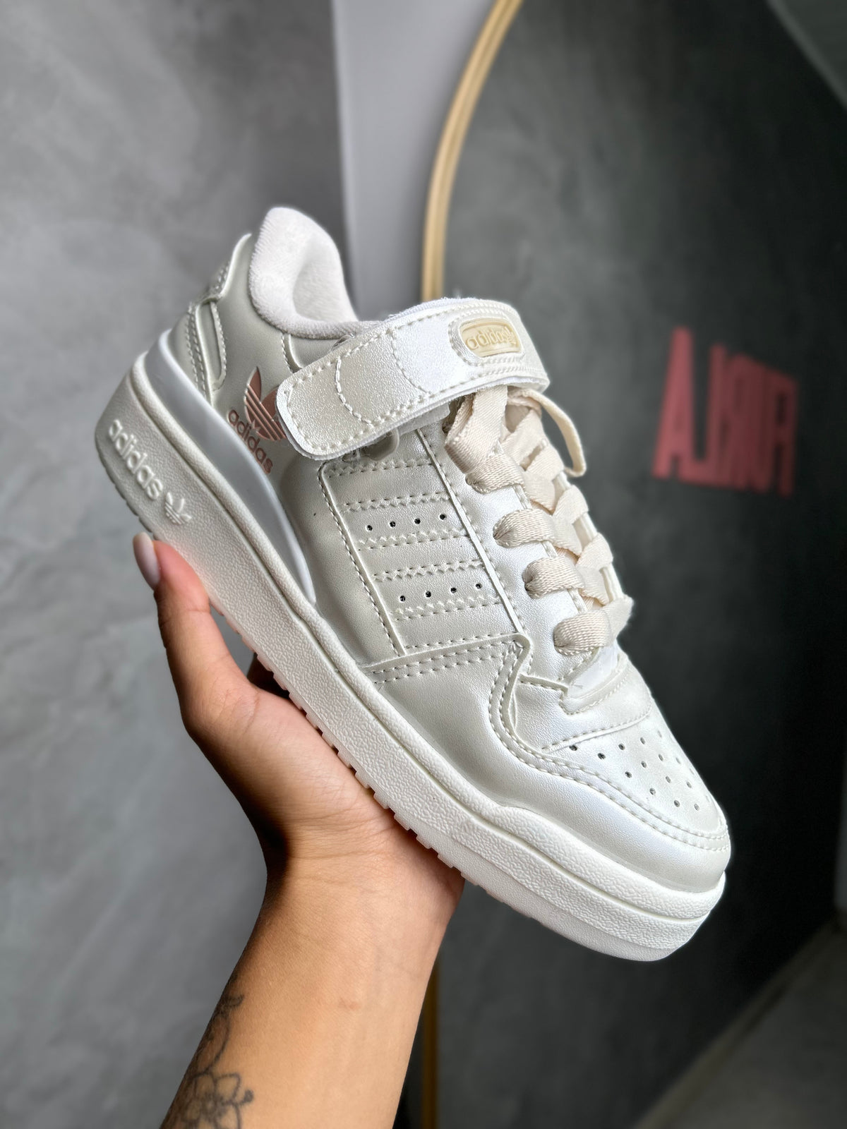 Tênis Fórum - Pérola - Couro Eco