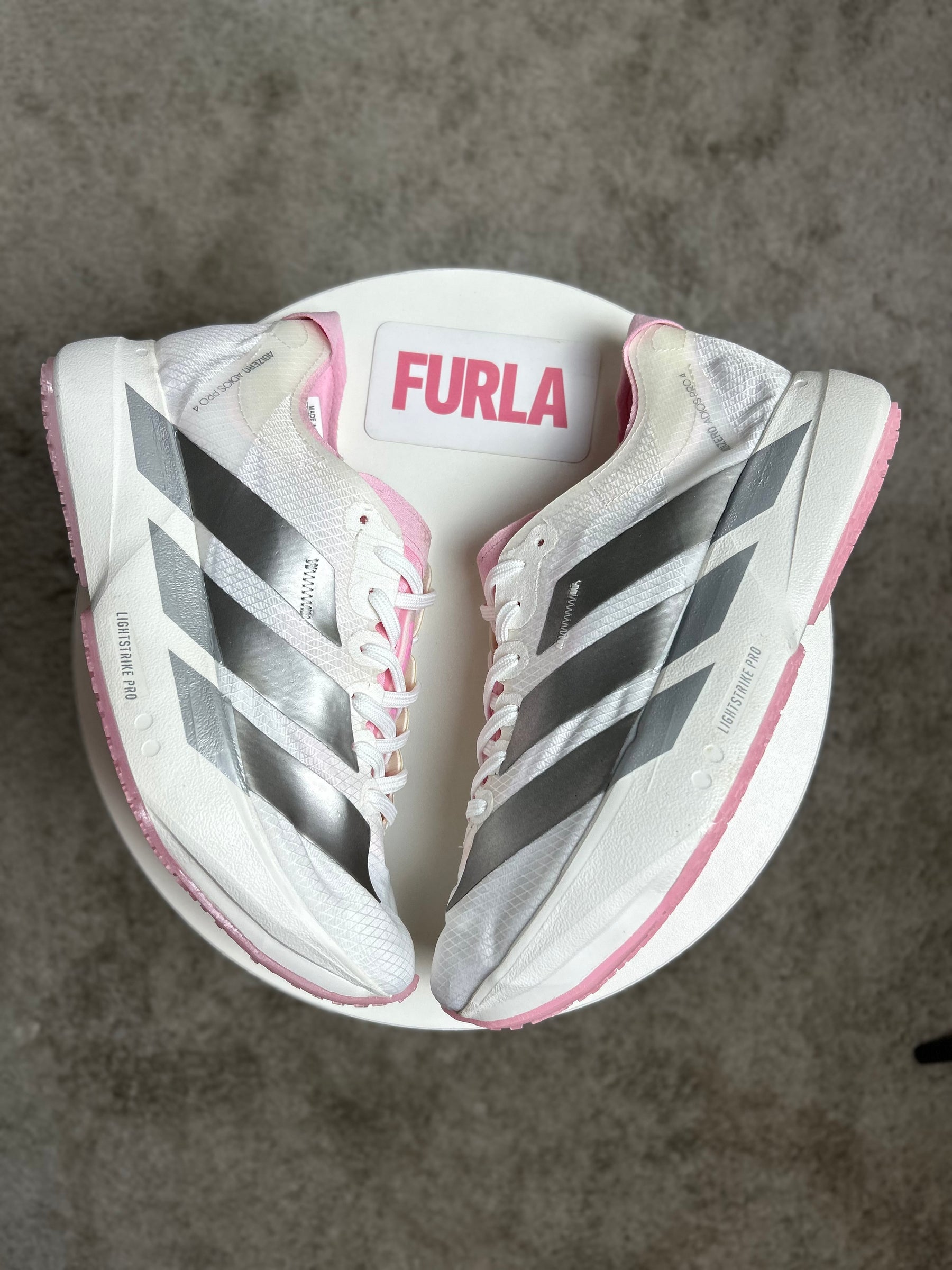 Tênis Adizero Pro4 - Branco/Prata/Rosa