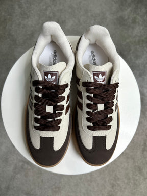 Tênis SMB - Off e Café - Couro Eco